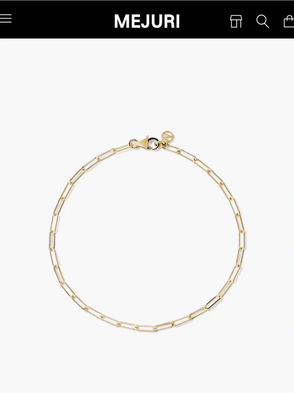 10k gold Mejuri Gold Paperclip Chain Necklace